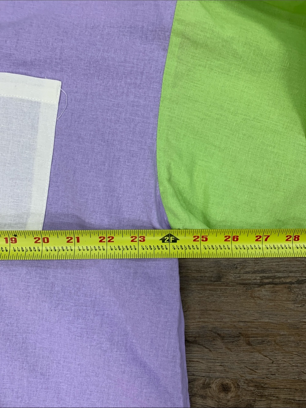 Charlie Holiday Linen Lime, Lavender & White Colorblock Button-Down Size 6 - Picture 5 of 5